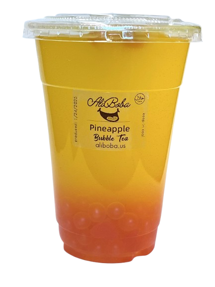 Pineapple Fruit Boba w/ Popping Pearls